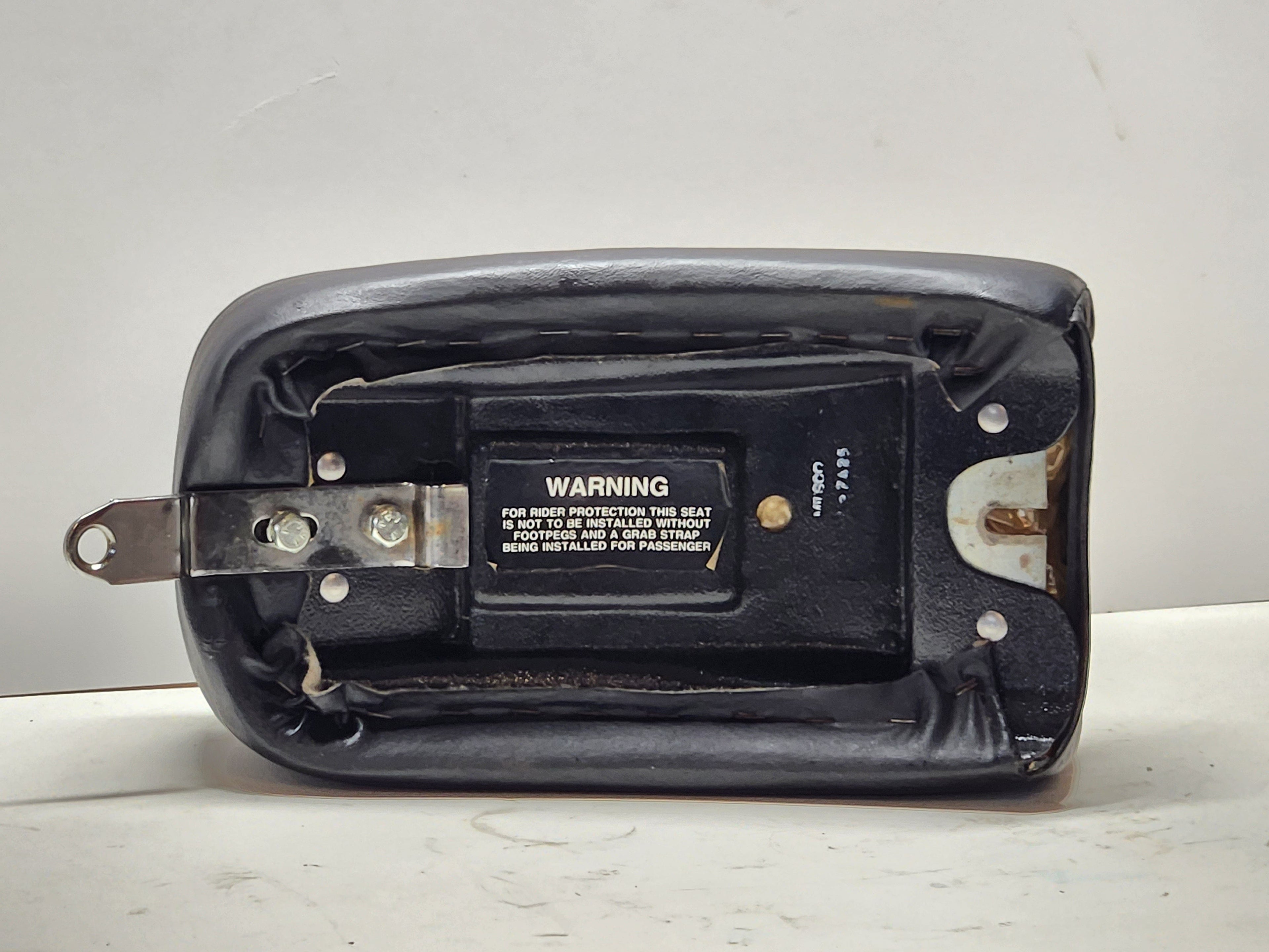 Seat Harley Softail Heritage Black Leather Pillion Pad Passenger Seat - Premium Seat from ODDS_ENDS Cycles - Just $90.00! Shop now at onemotorcycleparts.com