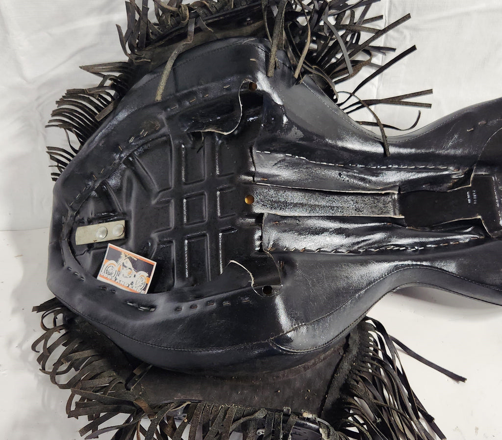 Softail Harley Fringe Seat 1984-1999 Harley Springer Softail Fringe Seat - Premium Seat from onemotorcycleparts.com - Just $750.00! Shop now at onemotorcycleparts.com