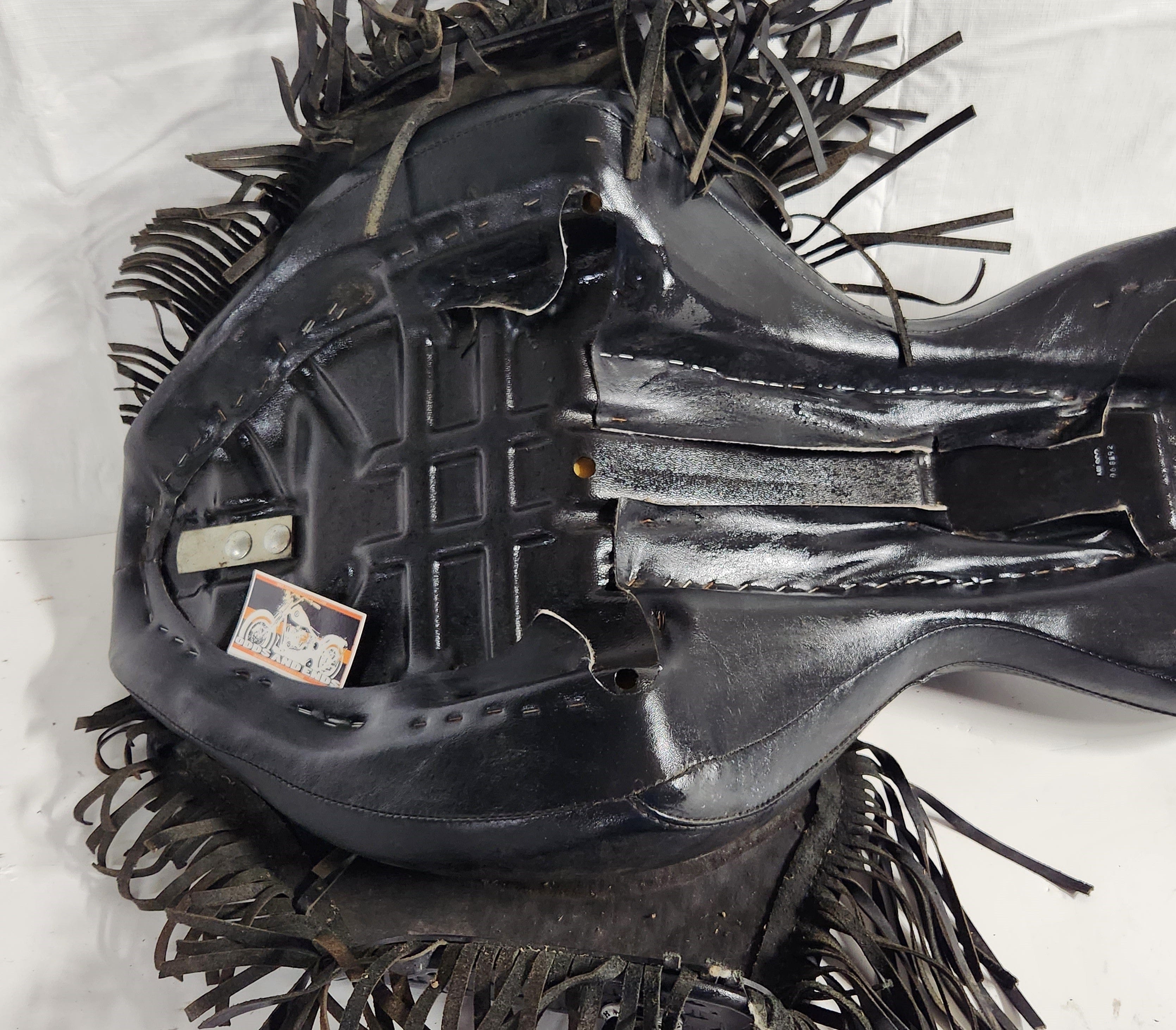 Softail Harley Fringe Seat 1984-1999 Harley Springer Softail Fringe Seat - Premium Seat from onemotorcycleparts.com - Just $750.00! Shop now at onemotorcycleparts.com