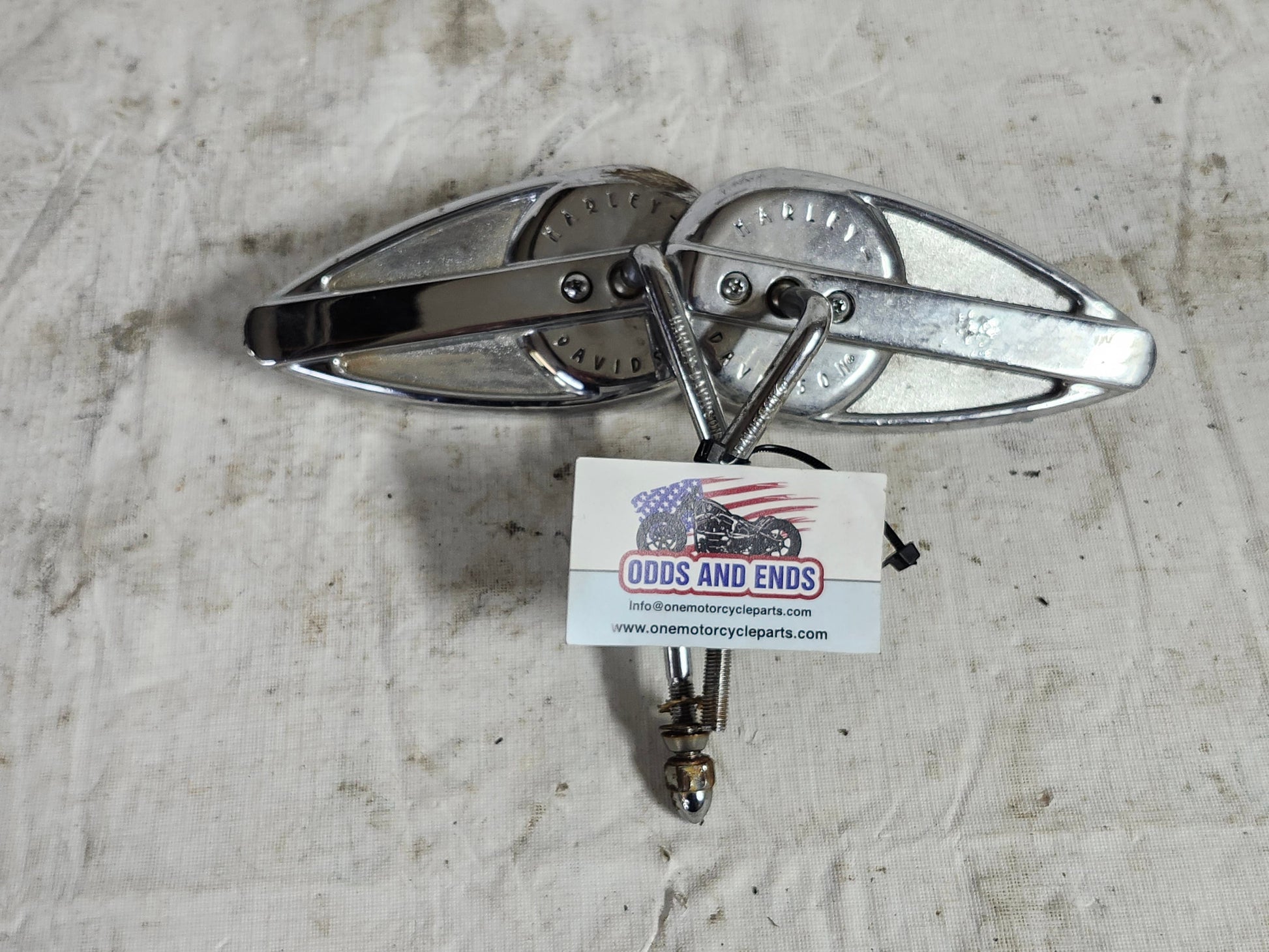 Harley Chrome Tear Drop Mirrors 2nd