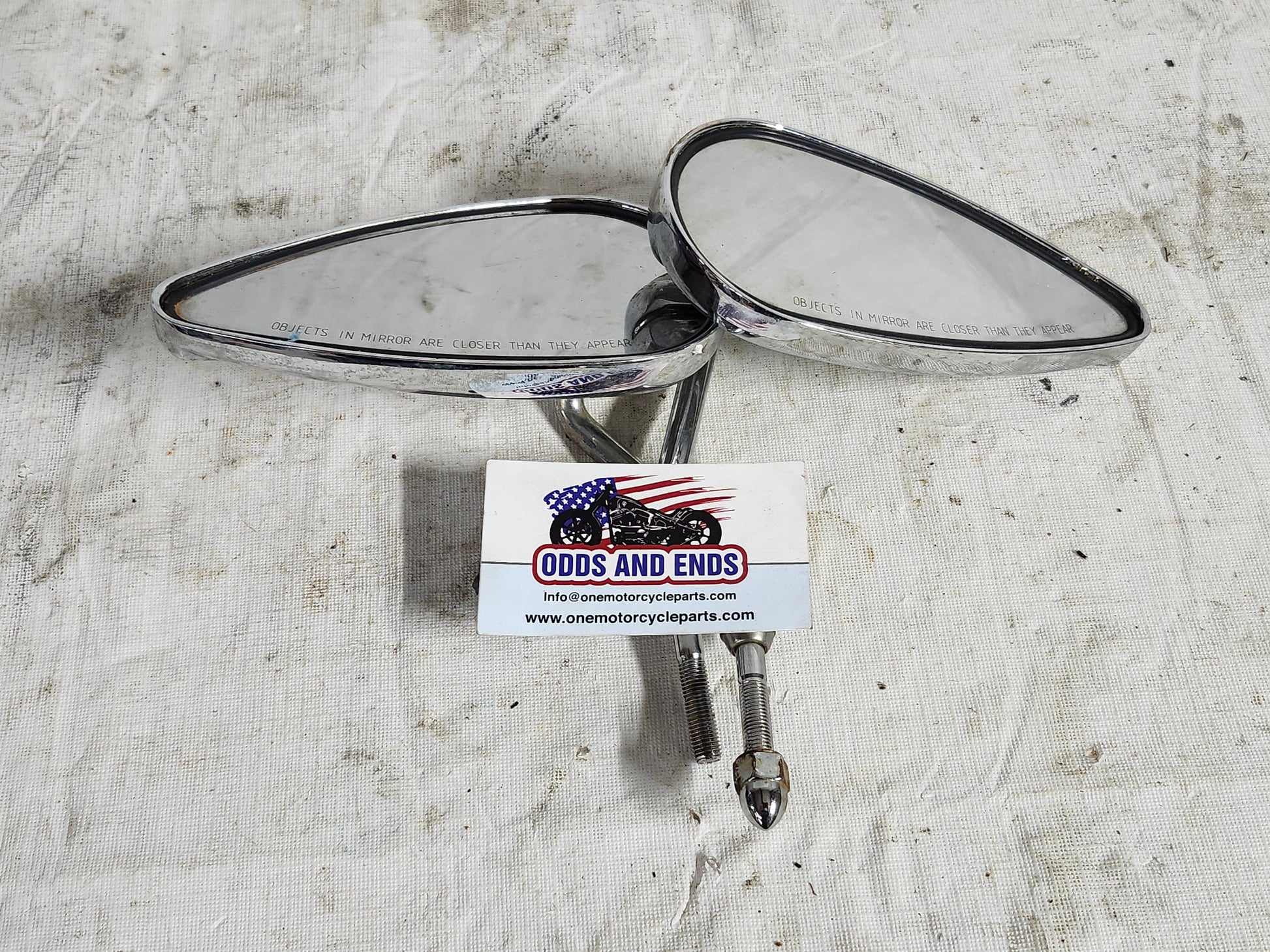 Harley Chrome Tear Drop Mirrors 3rd