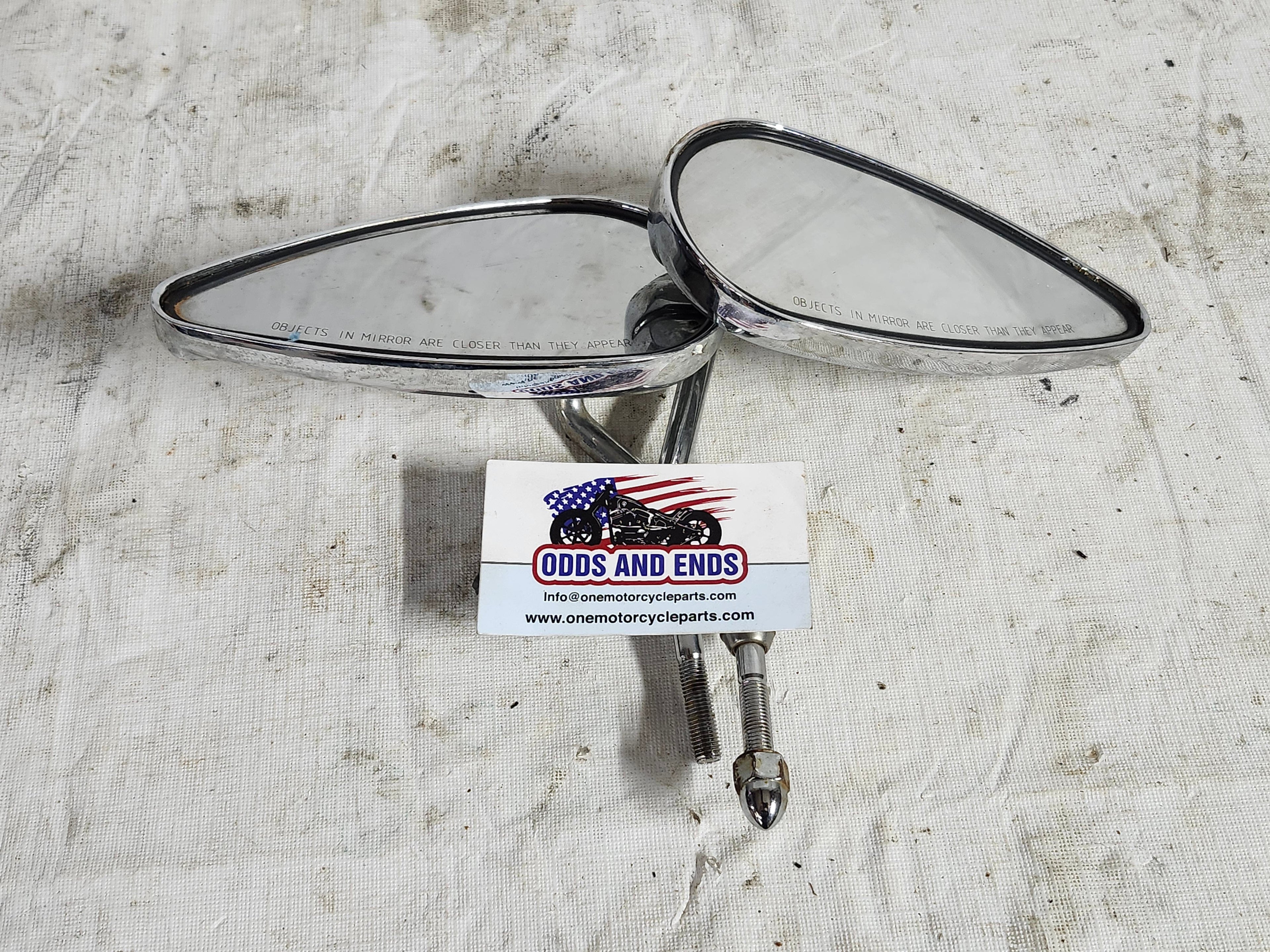 Harley Chrome Tear Drop Mirrors 3rd