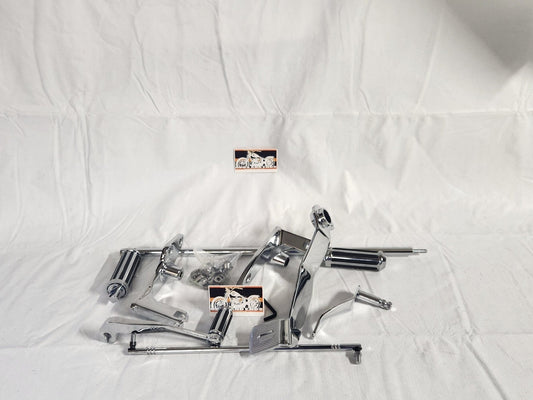 Dyna Glide Chrome Forward Control Kit Models 1991-2005 - Premium Controls from onemotorcycleparts.com - Just $425.00! Shop now at onemotorcycleparts.com