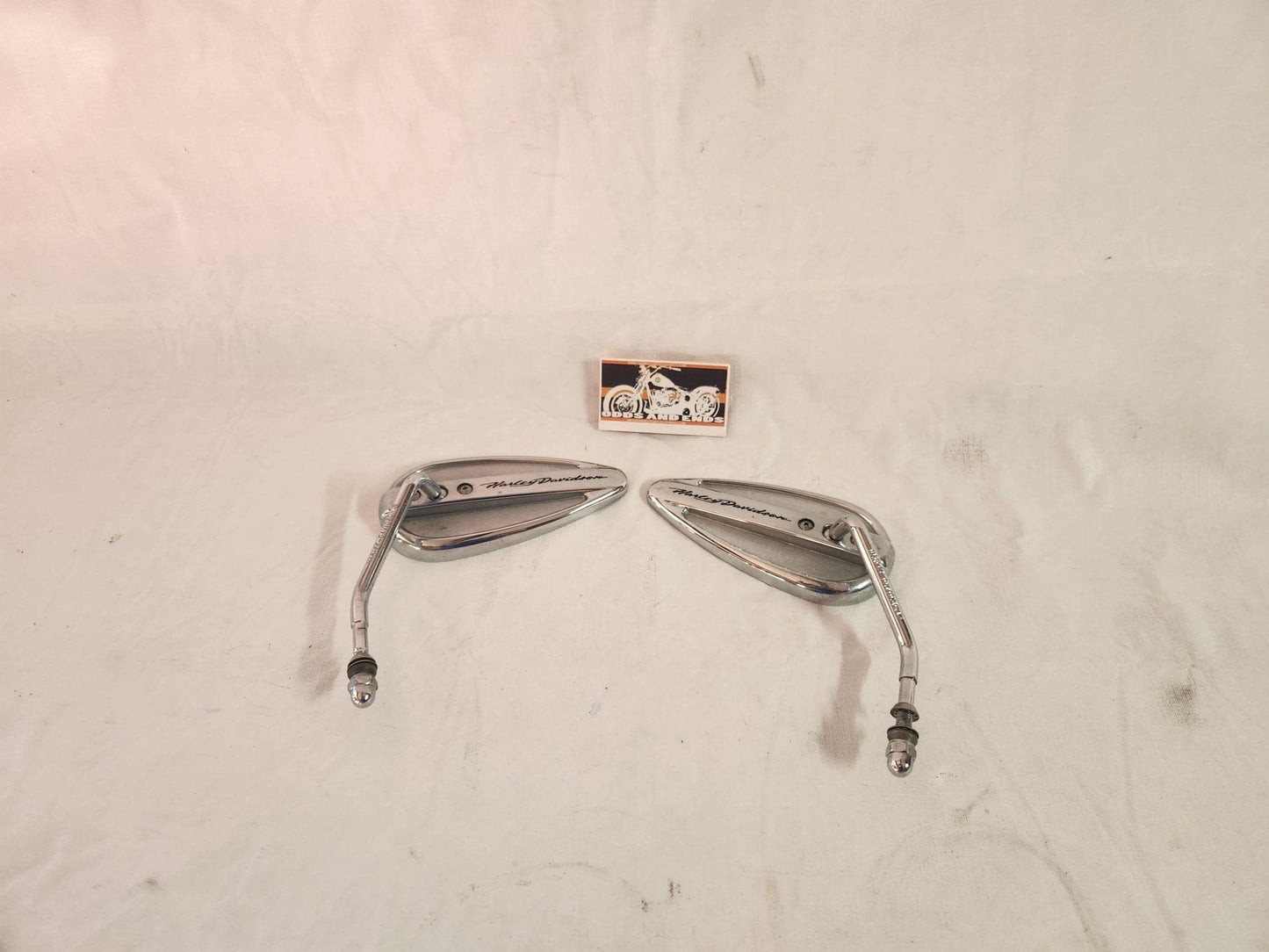 Harley Softail Chrome Teardrop Rear View Mirror - onemotorcycleparts.com