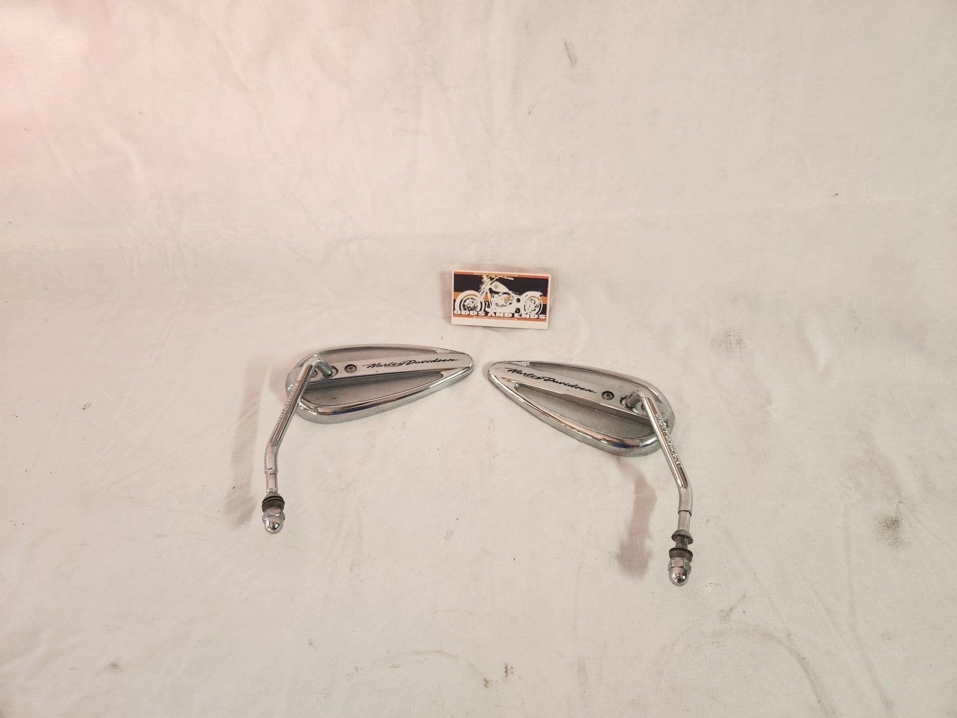 Harley Softail Chrome Teardrop Rear View Mirror - onemotorcycleparts.com