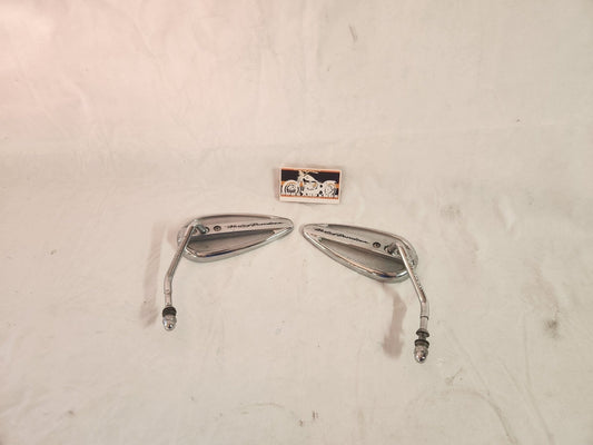 Harley Softail Chrome Teardrop Rear View Mirror - onemotorcycleparts.com